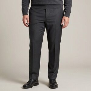 Gucci Mens Charcoal Gray Wool Silk Blend Dress Pants Trousers IT 56 R New